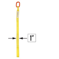 1 inchx14 foot (2 ply) Single Leg Nylon Sling w Master Link & Sewn Loop image 1 of 2
