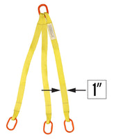1 inchx14 foot (2 ply) Triple Leg Nylon Sling w Master Link Both Ends image 1 of 2