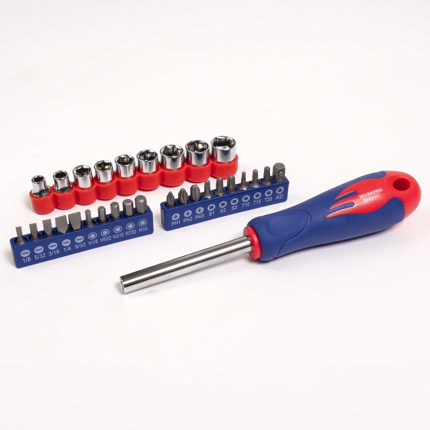 WORKPRO 100-Piece Kitchen Drawer Household Hand Tool Set with Toolbag