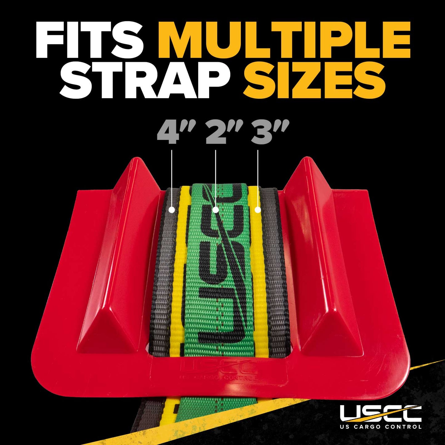 10-2/3" Cargo Corner Guard | 4-1/4" Slot For Strap | Red Plastic | 800-Pack (Pallet)