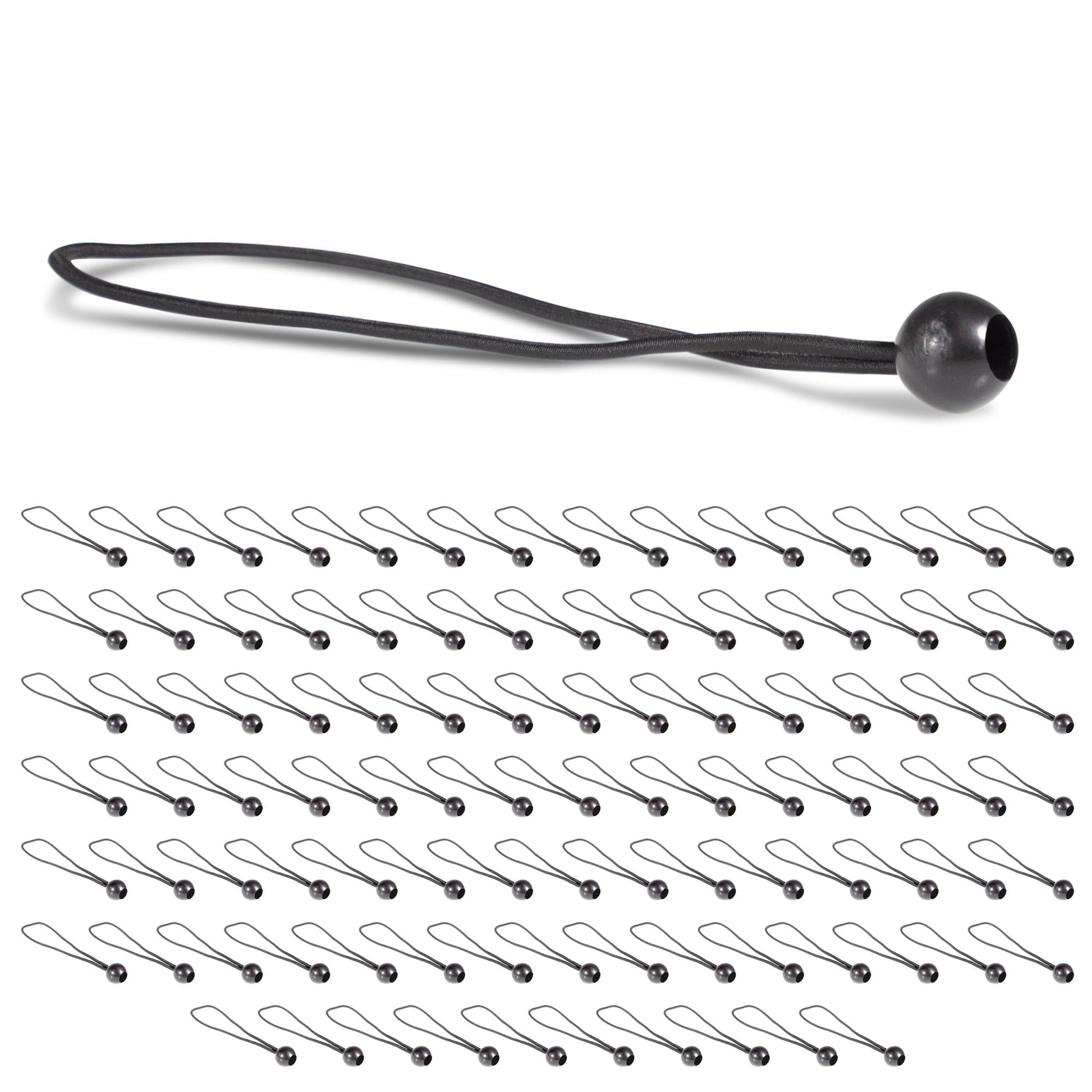 11'' Black Ball Bungees (bundle of 100)