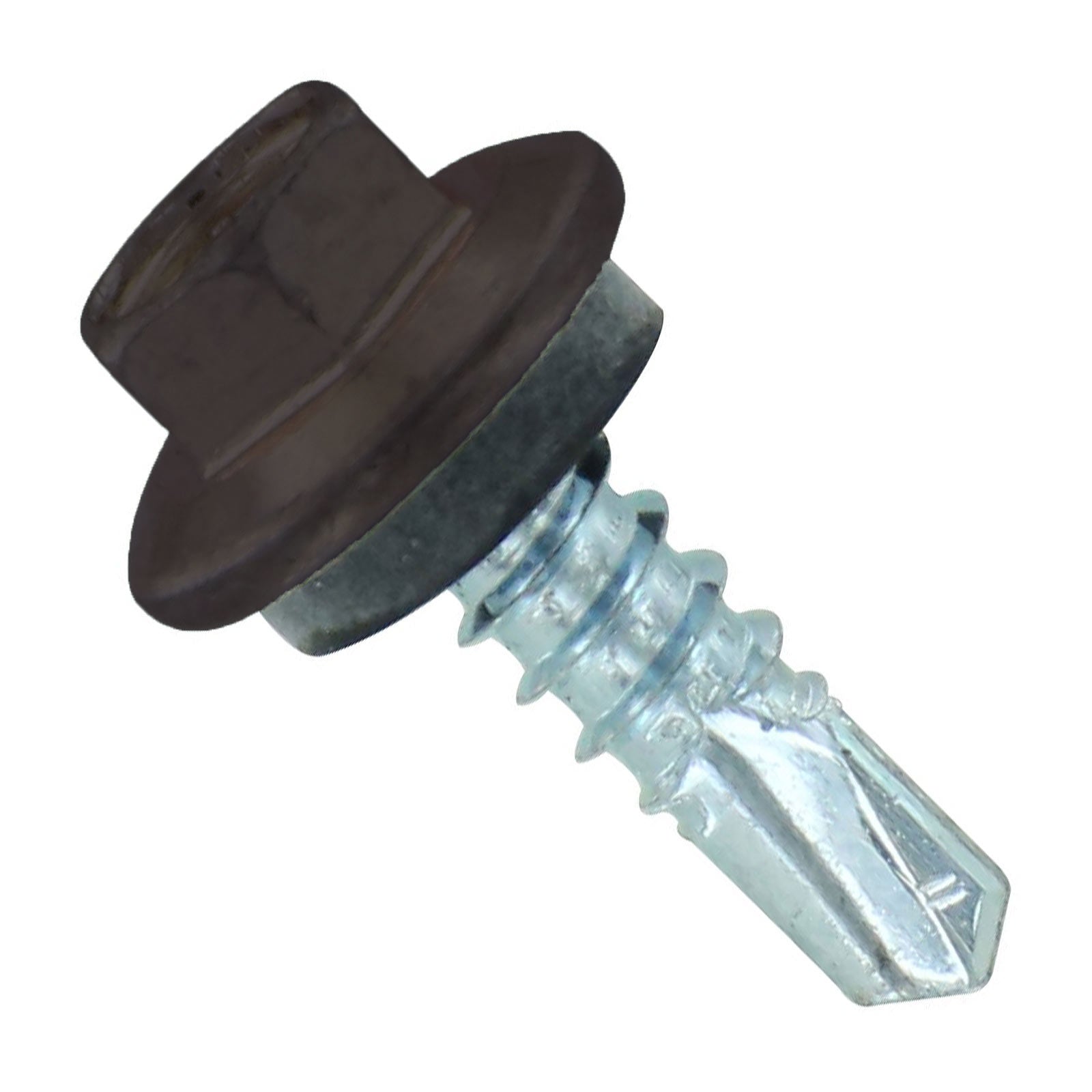 #12 X 3/4 Maxx Steelbinder Metal Roofing Screw Koko Brown, Pkg 250