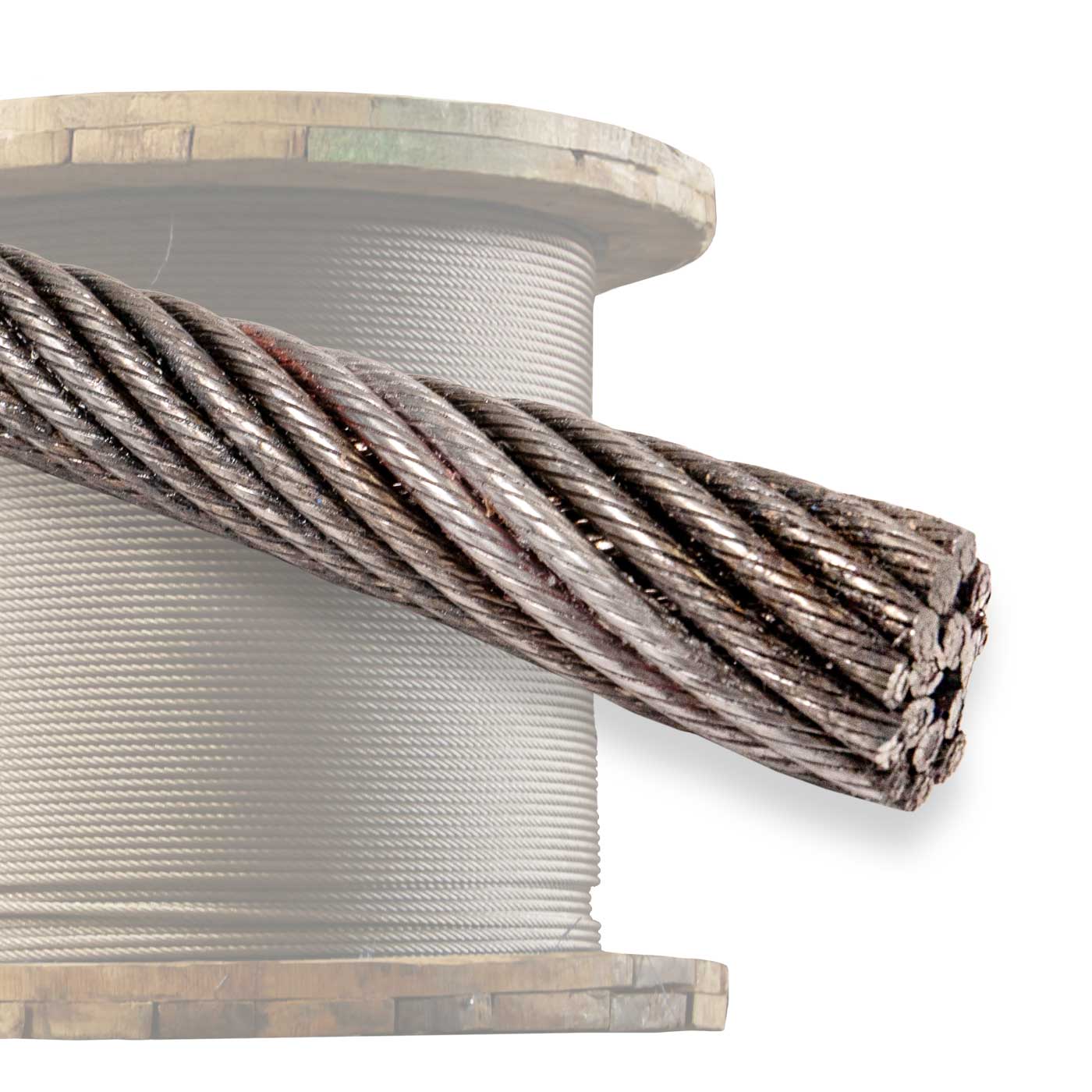 3/4" 19x19 Compacted Rotation-Resistant Wire Rope - EIPS IWRC | 2,500' Coil