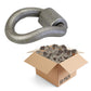 1" Bent Weldable D-Ring with Mounting Clip - 47,600 lbs. BS | 50-Pack