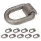 1" Long Weldable D-Ring with Mounting Clip - 47,000 lbs. BS | 10-Pack