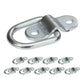 1" Bolt-On D-Ring with Mounting Bracket - 316 Stainless - 800 lbs. BS | 10-Pack