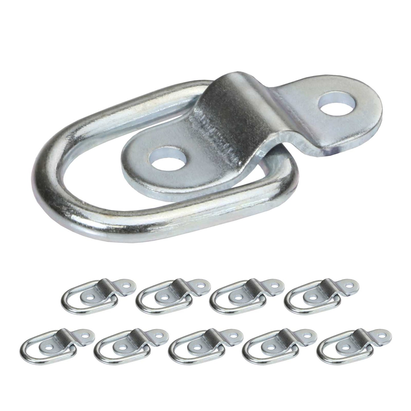 1" Bolt-On D-Ring with Mounting Bracket - 316 Stainless - 800 lbs. BS | 10-Pack