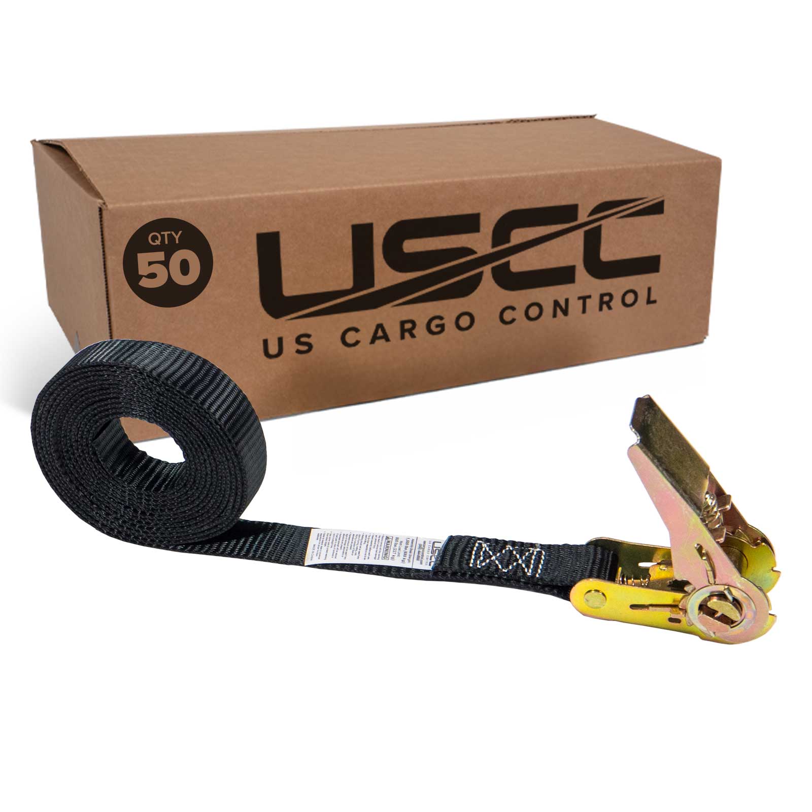 1 inch x 10 foot Black Endless Ratchet Strap image 1 of 9