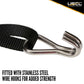 1" x 10' Black Ratchet Strap w/ Stainless Steel Ratchet & Wire Hooks image 4 of 9