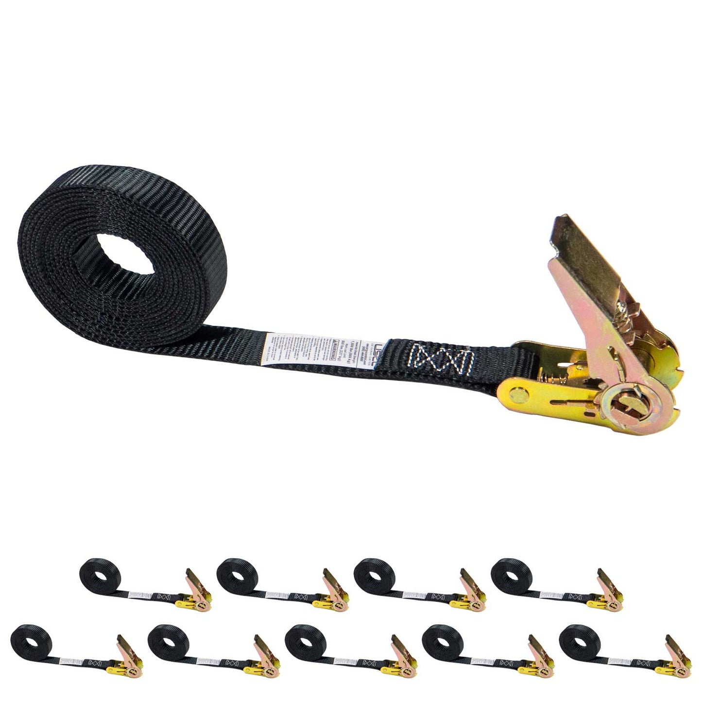 1 inch x 15 foot Black Endless Ratchet Strap image 1 of 9