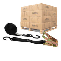 1" x 16' Ratchet Strap w/ Vinyl Coated S-Hook