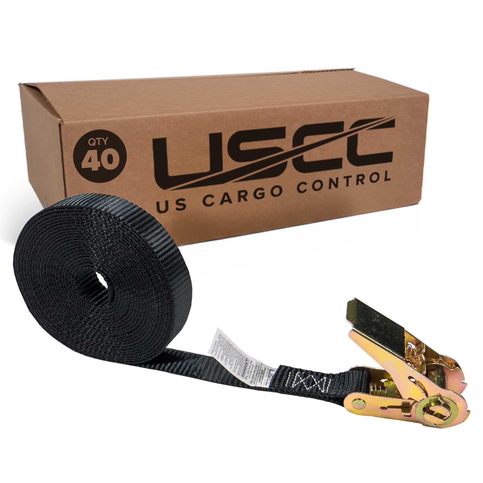 1 inch x 20 foot Black Endless Ratchet Strap image 1 of 9