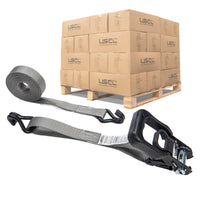 1" x 20' Rubber Coated Ratchet Strap w/ Vinyl Coated Wire Hooks