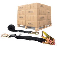 1 inch x 6 foot Ratchet Strap w Flat Snap Hooks image 1 of 8