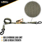 1" x 8' Olive Ratchet Strap w/ Vinyl Coated S-Hooks and Keepers