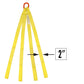 2 inchx4 foot (1 ply) Quad Leg Nylon Sling w Master Link & Sewn Loop image 1 of 2