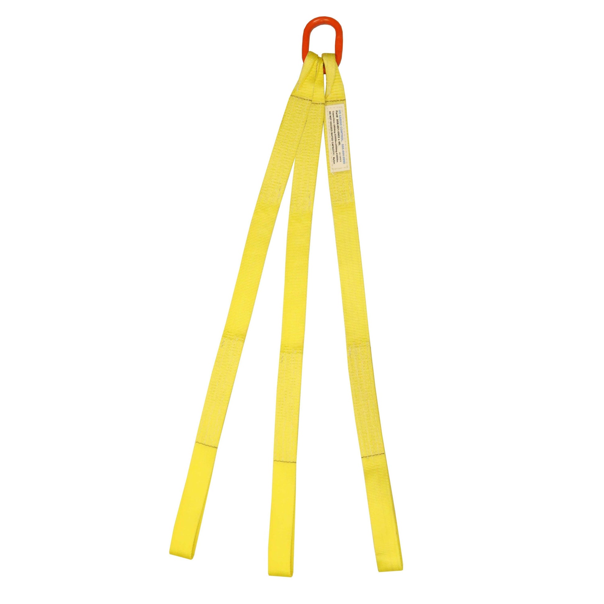 2 inchx3 foot (2 ply) Triple Leg Nylon Sling w Master Link & Sewn Loop image 2 of 2