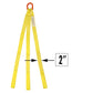 2 inchx3 foot (2 ply) Triple Leg Nylon Sling w Master Link & Sewn Loop image 1 of 2