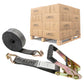 18' heavy-duty ratchet strap - 2" heavy duty blackline ratchet strap with wire hooks