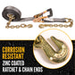 30' heavy-duty ratchet strap -  corrosion resistant ratchet and chain ends