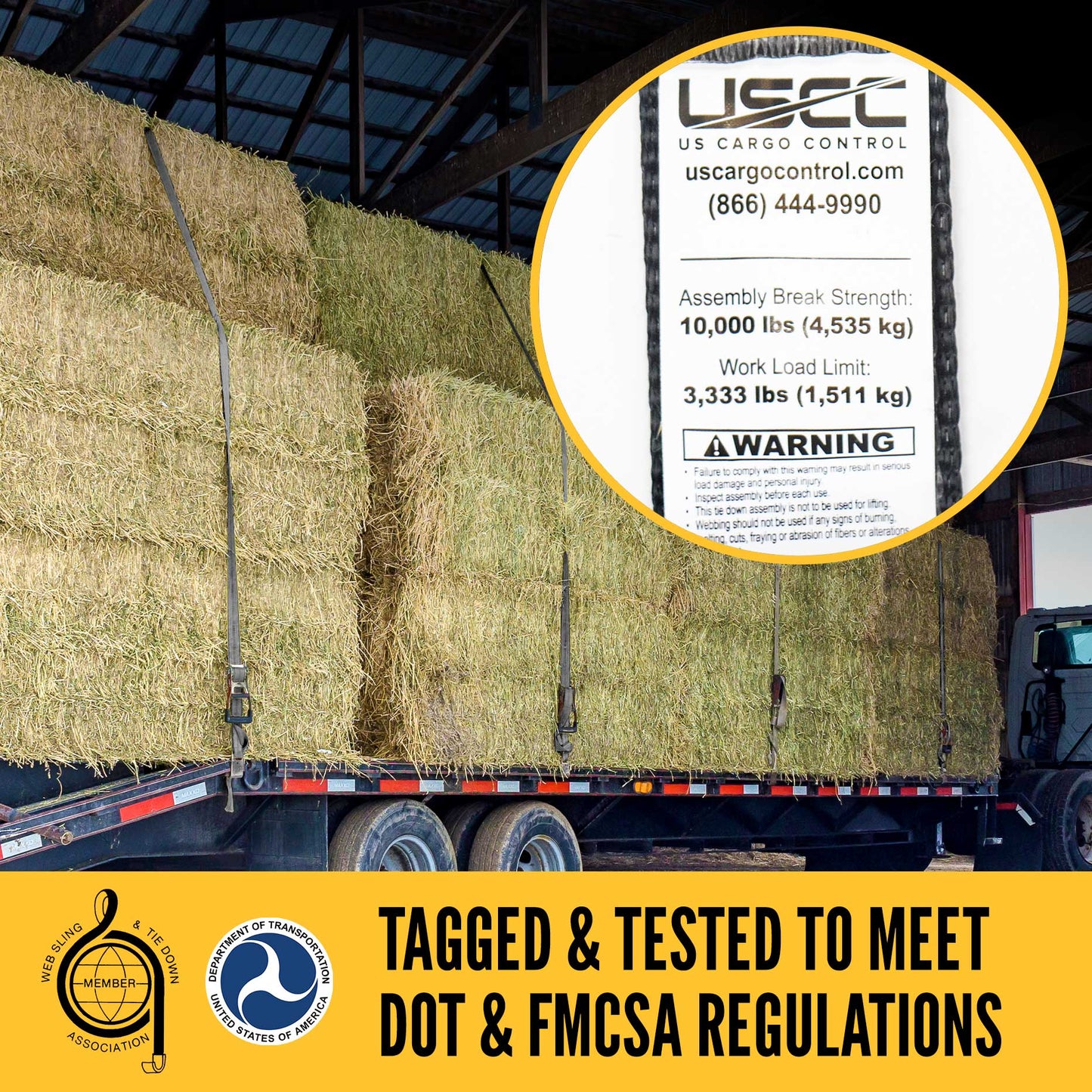 Blackline 2" x 30' Heavy-Duty Ratchet Strap with Flat Hooks | 10-Pack