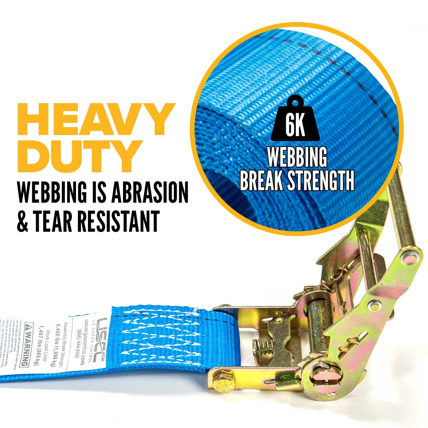 15' endless ratchet strap -  high quality webbing 2" endless ratchet strap