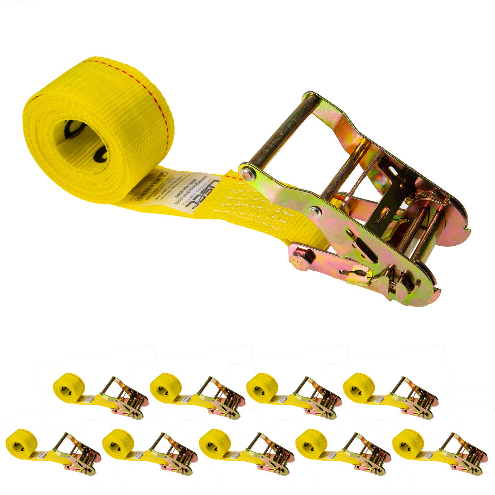 10' endless ratchet strap -  2" yellow endless ratchet strap