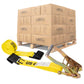 2" x 27' Ratchet Strap with Flat Hooks | Yellow | 320-Pack (Pallet)