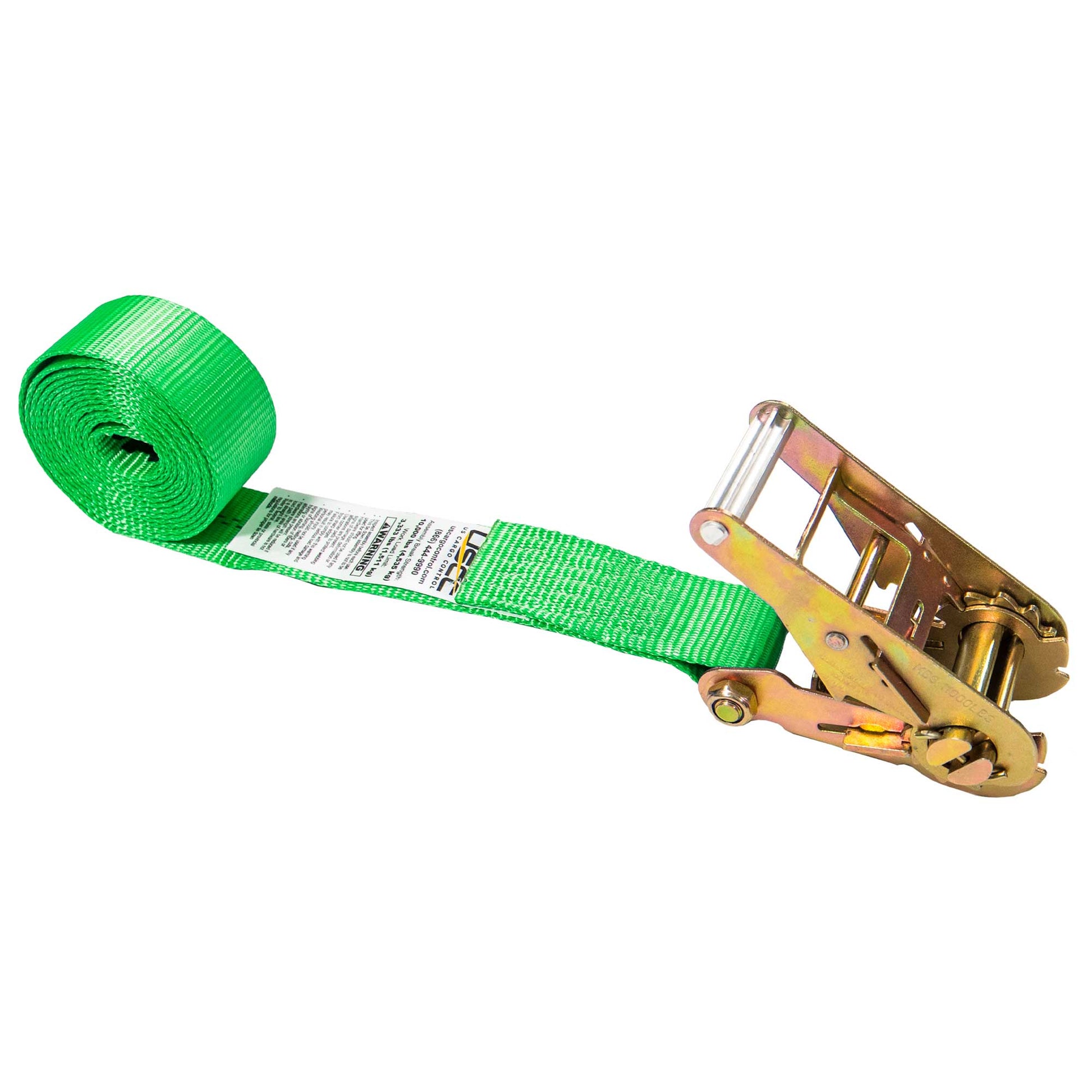 2" x 20' Heavy-Duty Endless Ratchet Strap | Green | 3,333 lbs. WLL