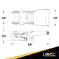 2" Long Wide Handle Ratchet - White Zinc