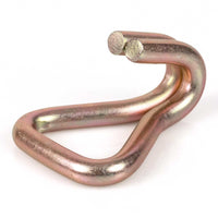 2" Double J Long Yellow Zinc Wire Hook | 11,000 lbs. BS