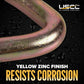 2" Double J Long Yellow Zinc Wire Hook | 11,000 lbs. BS