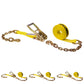 30' ratchet strap -  2" yellow chain end ratchet strap
