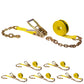 27' ratchet strap -  2" yellow chain end ratchet strap