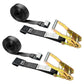 30' ratchet strap -  2" black flat hook ratchet strap