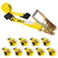 27' ratchet strap -  2" yellow flat hook ratchet strap