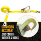 8' ratchet strap -  zinc coated hardware resists corrosion