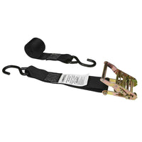 8' ratchet strap -  2" black s hooks ratchet strap