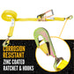20' ratchet strap -  zinc coated hardware resists corrosion