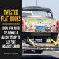 20' ratchet strap -  twisted flat snap hooks allow strap to lay flat