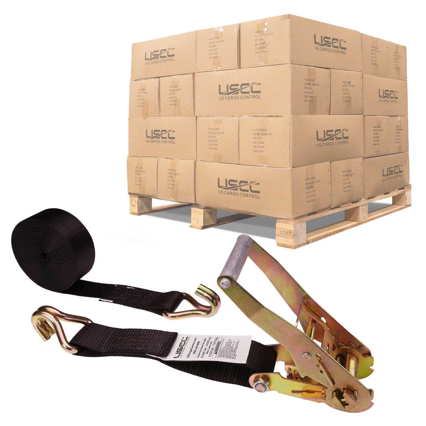 12' ratchet strap -  2" black wire hook ratchet strap