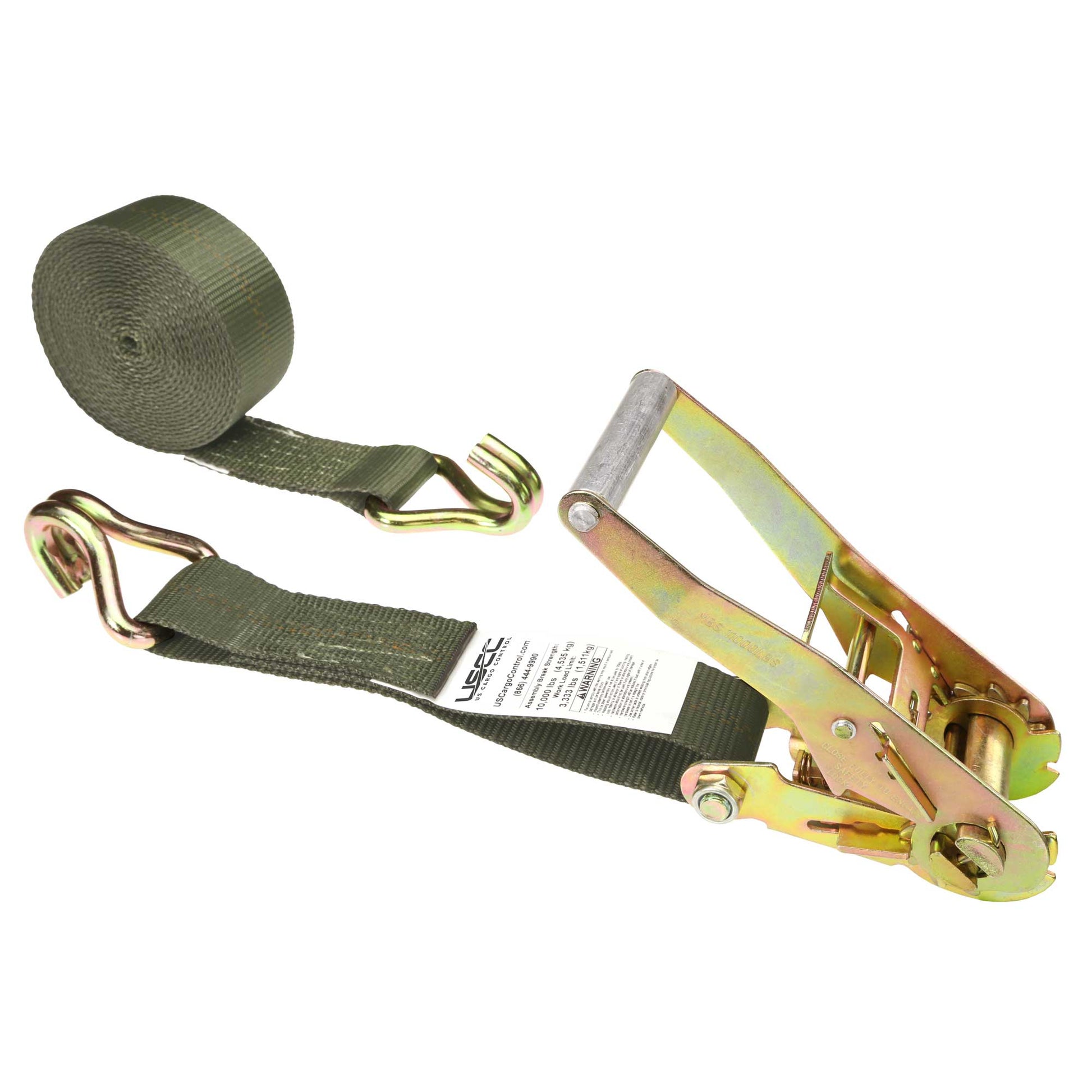 ZYAMY Heavy Duty Ratchet Tie Down Straps With Double J Hooks - 4 Pack, 2204 Lbs Capacity - For Trucks, Trailers, Cargo