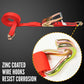 50' ratchet strap -  zinc coated wire hooks resist corrosion