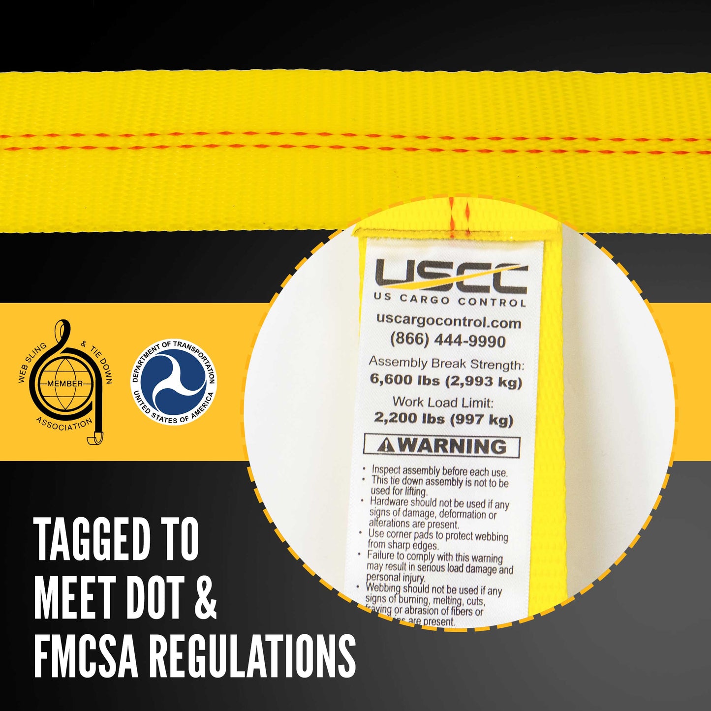 11" replacement for ratchet strap -  WSTDA approved replacement strap