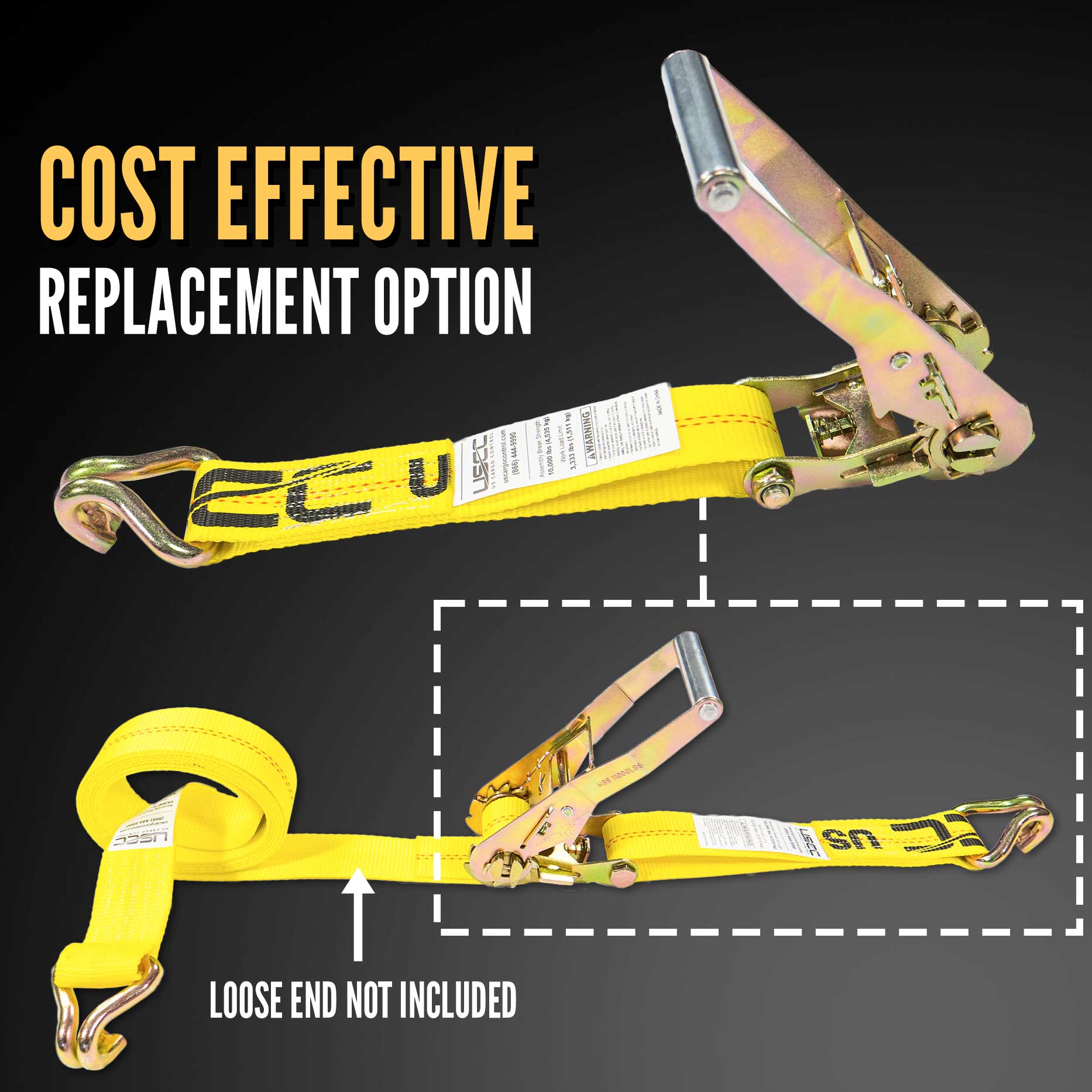 11" replacement for ratchet strap -  wire hook ratchet strap replacement piece