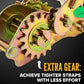2" x 12' Gear-Driving Reverse-Action Ratchet Strap with Wire Hooks | Green