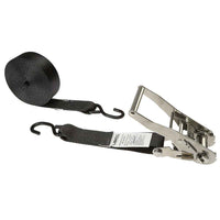 10' ratchet strap -  2" stainless steel s hooks ratchet strap