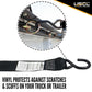 10' ratchet strap -  vinyl coated s hooks protects truck from scratches