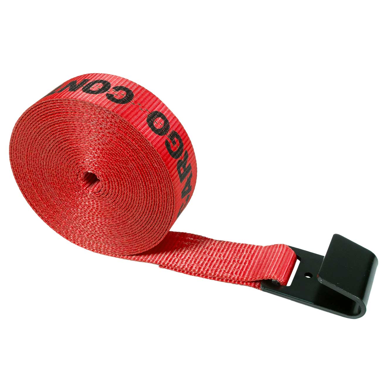 20' winch strap -  2" red flat Hook winch strap