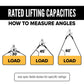 3' 1/2" bridle sling rated lifting capacities
